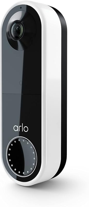 Arlo Essential Video Doorbell - HD Video, 180° View, Night Vision, 2 Way Audio, Direct to Wi-Fi No Hub Needed, Wire