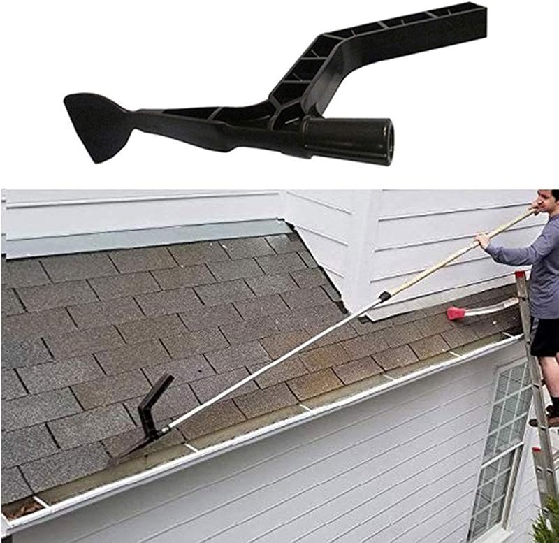 Home Gutter Tool Gutter Cleaning Spoon and Scoop, Threaded Design Roof Gutters Cleaning Tool for Garden, Ditch