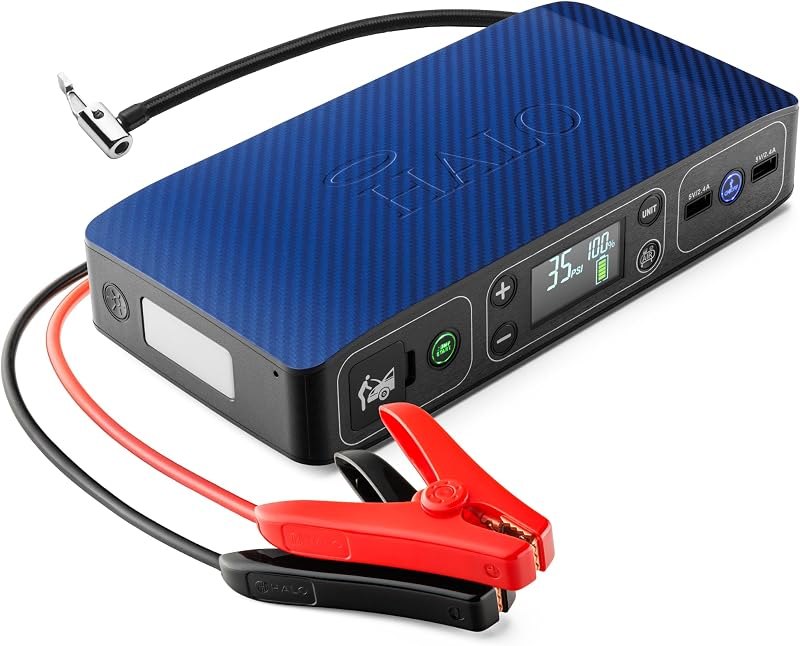 HALO Bolt Air 58830 Portable Car Battery Jump Starter — Portable Emergency Power Bank for portable emergency power bank