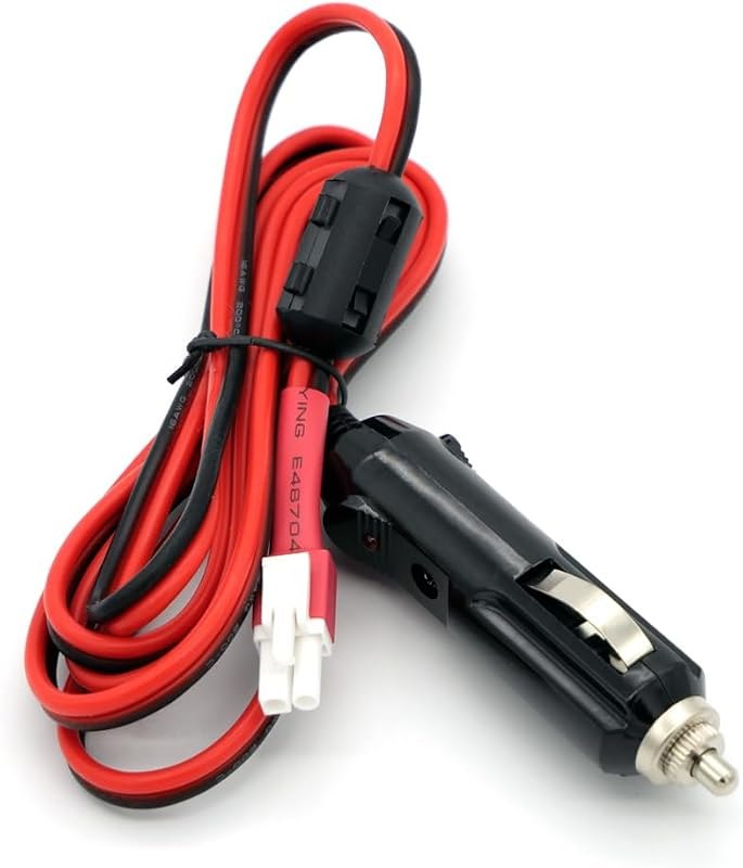 Car Auxiliary 12V Power Plug Adapter Cable for Xiegu G90 Ham Radio with Mini Tamiya Connector — best ham radio power