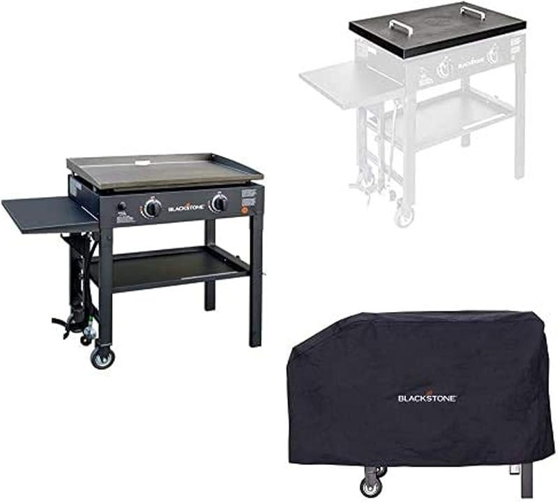 Blackstone 28 inch Griddle Combo - Blackstone 28 inch Outdoor Flat Top Gas Grill Griddle Station - 28" Hard Top Cover