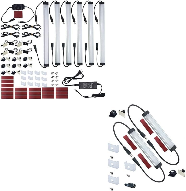 Litever Under Cabinet LED Lighting Kit Daylight 5000K (6-Light-Bar) Add-on 6" Daylight 5000K LED Light Bars for