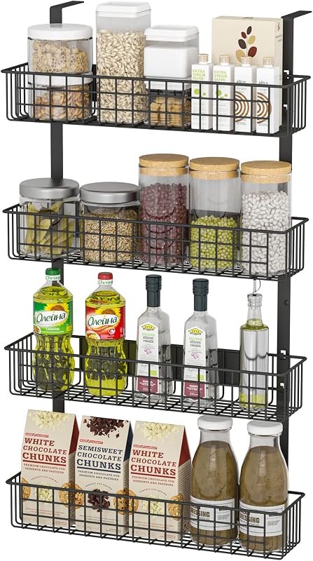 4 Tier Magnetic Spice Rack — best over the door spice rack for over door spice rack