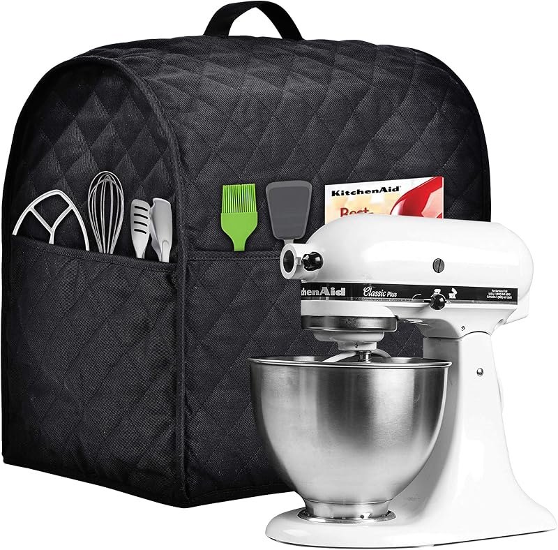 Stand Mixer Cover compatible with Kitchenaid Mixer, Fits All Tilt Head & Bowl Lift Models,The Fabric Is Pure