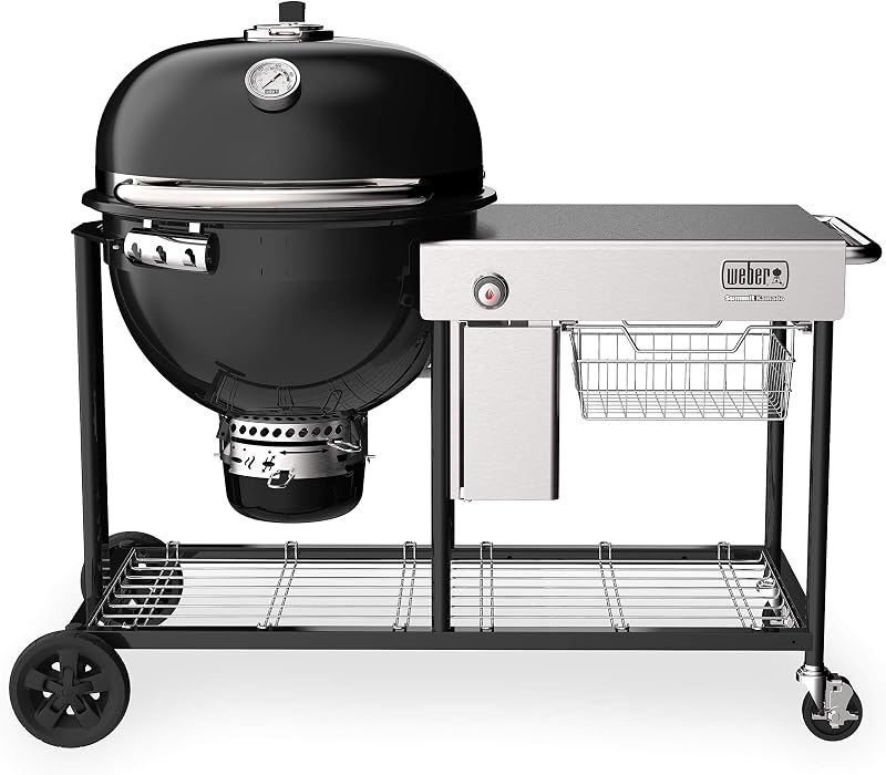 Weber® Summit® Kamado S6 Charcoal Grilling Center with Gas Ignition, Black — ceramic kamado grill for ceramic kamado