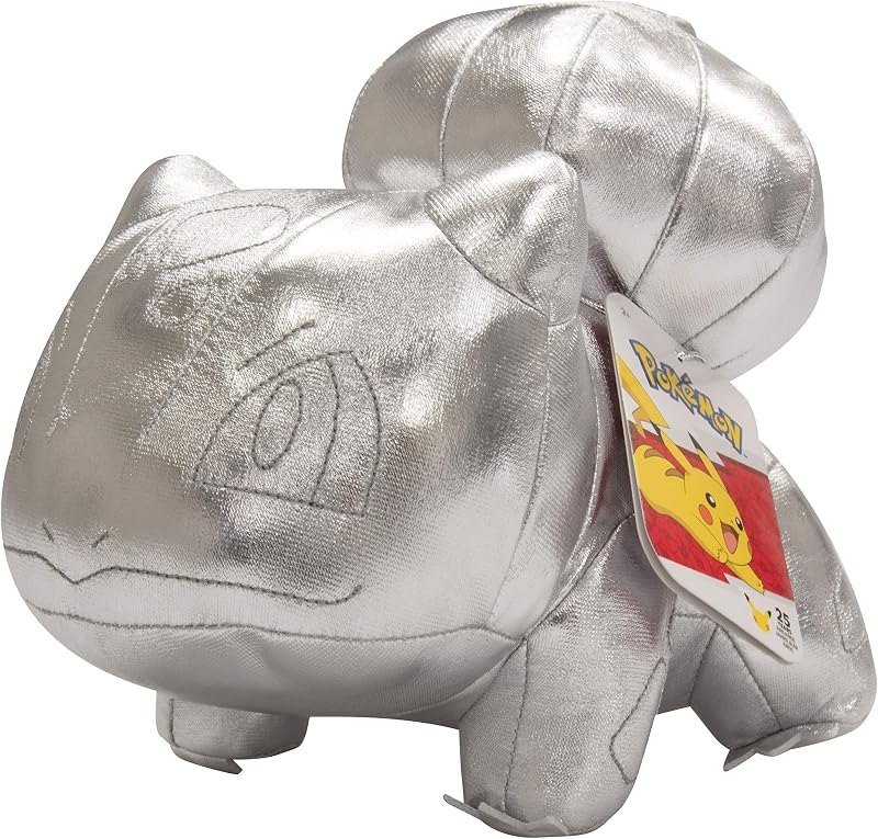 Pokemon 8" Silver Bulbasaur 25th Anniversary Plush - Limited Edition - Officially Licensed - Authentic Stuffed Animal