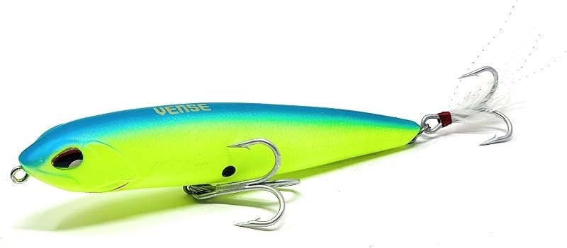 Tumbao 130 Surface Evolution Stick Topwater Fishing Lure for Satlwater and Freshwater. Mustad Treble Hook 3X — Bluefin