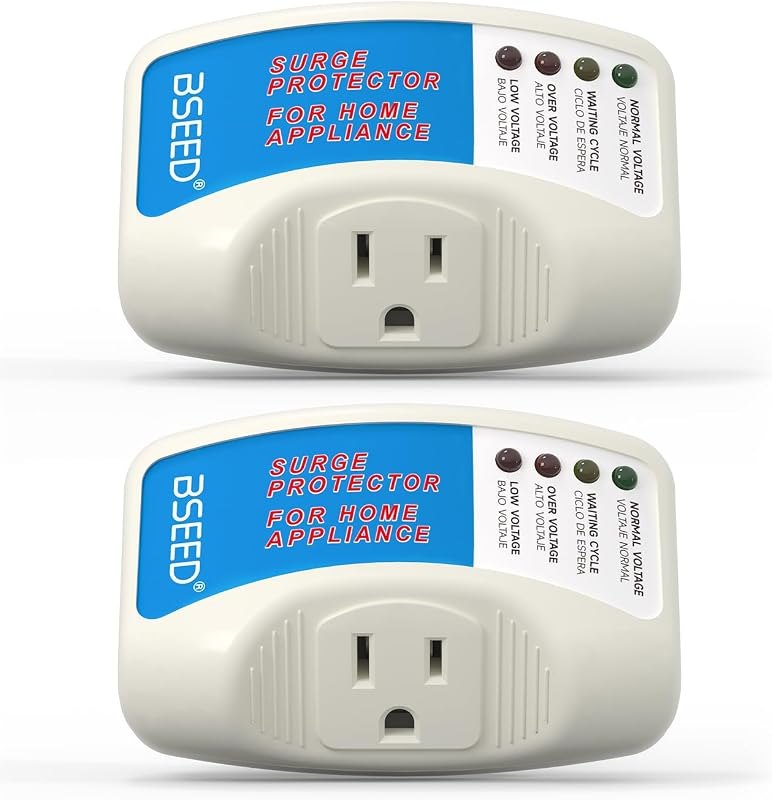 BSEED Voltage Protector, Single Outlet Surge Protector Plug in for Home Appliance Multi Function Plug with Protection