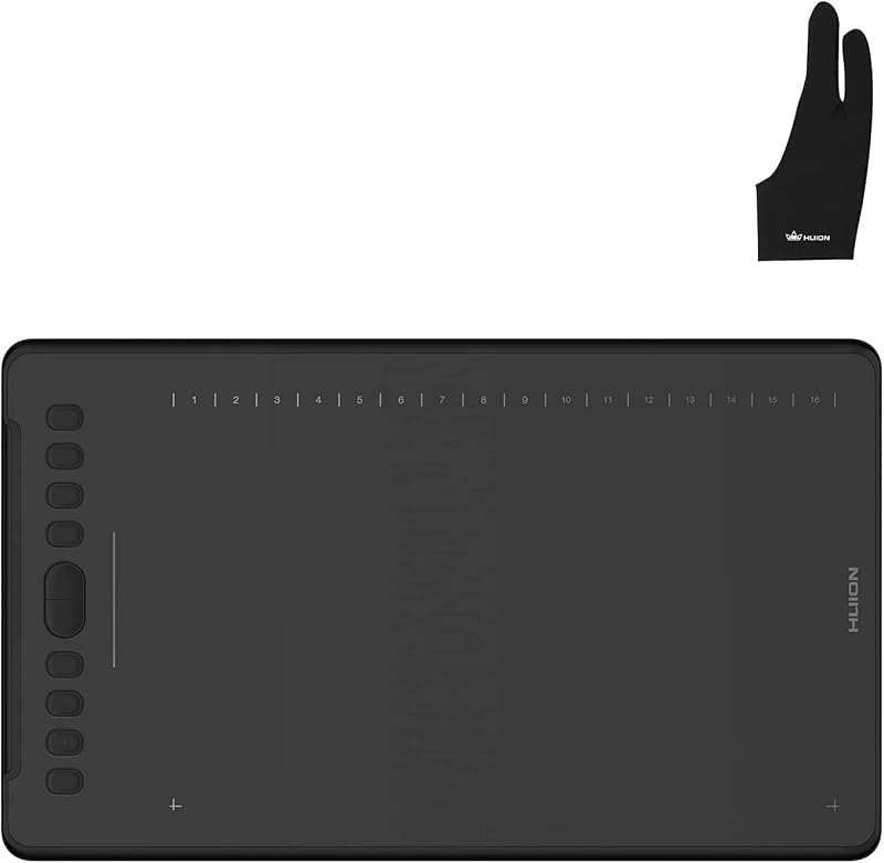 HUION Inspiroy H1161 Graphics Drawing Tablets Android Devices Support with 8192 Pressure Sensitivity Battery-Free