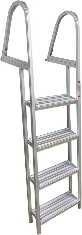 Class A Customs Marine Pontoon Boat Dock Heavy Duty Aluminum 4 Step Removable Boarding Ladder FIXD-PBDL4S-AL — pontoon