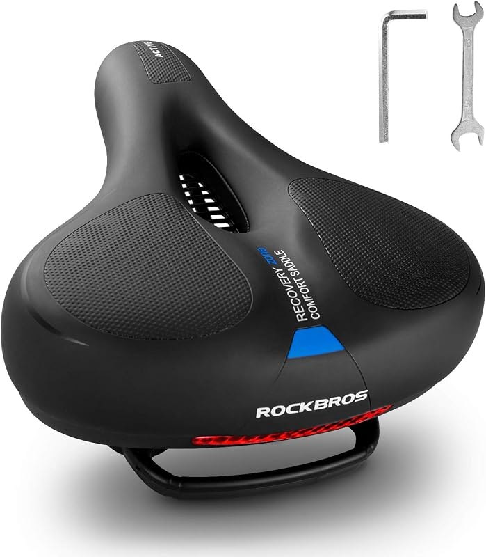 ROCKBROS Bike Seat Cushion Soft Wide Bicycle Seat for Peloton, Road — best bicycle saddle for bicycle saddle