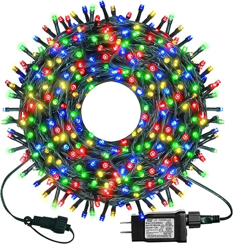 kemooie 300 LED Christmas Lights Waterproof, 99 FT String Lights with Timer — copper wire christmas lights for copper