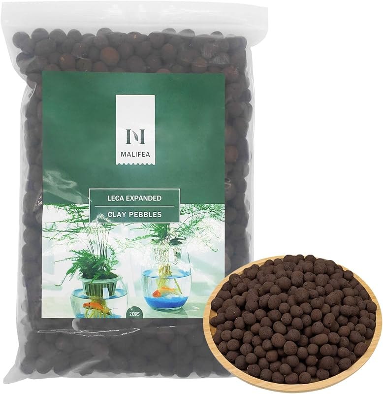2LBS Leca Expanded Clay Pebbles Hydroponics Supplies for Indoor Garden Plants (2LBS) — hydroponics clay hydroton for