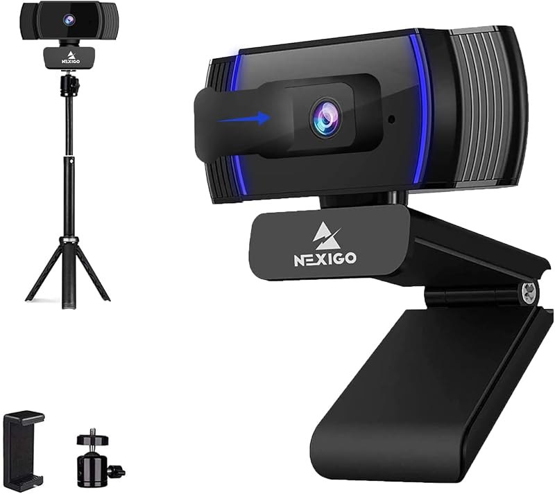 NexiGo 1080P Autofocus Webcam Kits, N930AF HD Web Camera with Microphone and Privacy Cover, Software Control