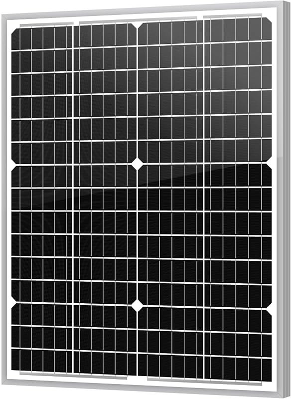Newpowa 35W 24V High-Efficiency Monocrystalline Solar Panel - Designed for Off Grid Systems, Charges 24V Batteries of