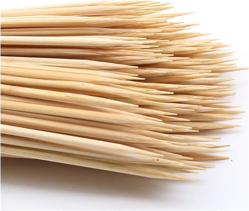DTmasao 200PCS 12 inch Bamboo Skewers for Wooden Sticks, BBQ,Appetiser,Fruit,Cocktail,Kabob,Chocolate
