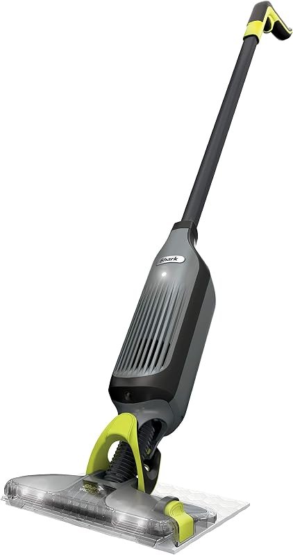 VM252P10 VACMOP Pro Cordless Hard Floor Vacuum Mop with LED Headlights, 12 Disposable Pads & 12 oz. Cleaning Solution