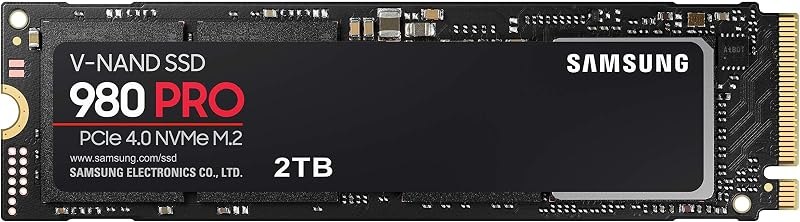 Samsung 980 PRO SSD 2TB PCIe NVMe Gen 4 Gaming M.2 Internal Solid State Drive Memory Card, Maximum Speed, Thermal