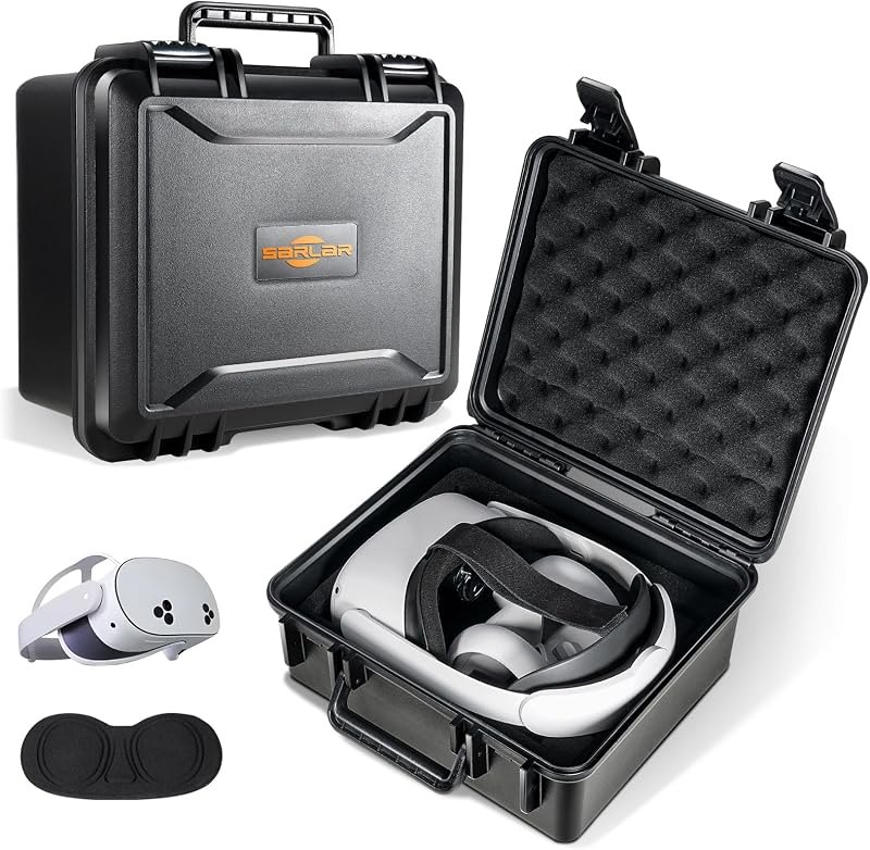 Hard Carrying Case for Meta Quest 3S/Quest 3/Quest 2 VR Headset Accessories Safe and Portable Protection, Compatible