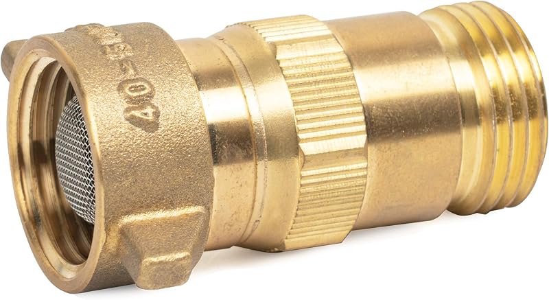 Hourleey Brass RV Water Pressure Regulator, Water Regulator for RV Camper with Filter Screen, Protector for Campers