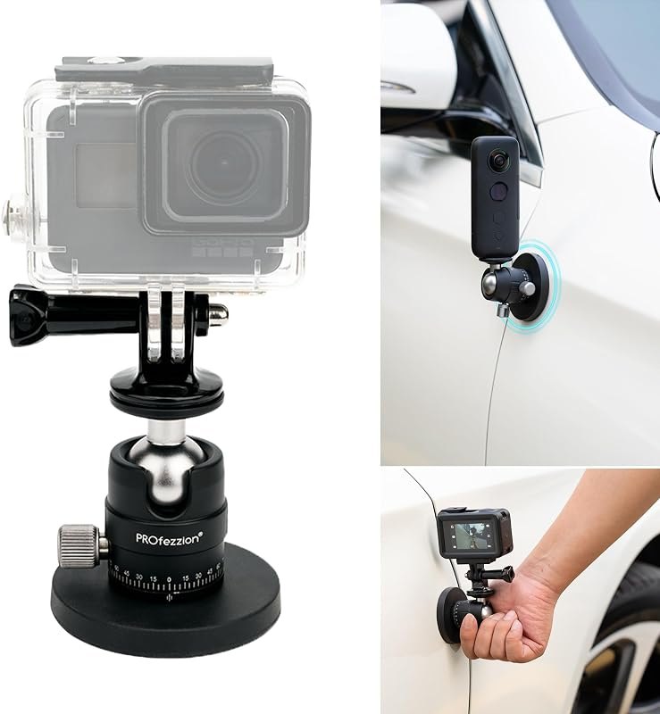 PROfezzion Strong Magnetic Mount for GoPro Insta360 DJI Osmo Action Cameras — Ace Pro 2 360 camera for ace pro 360