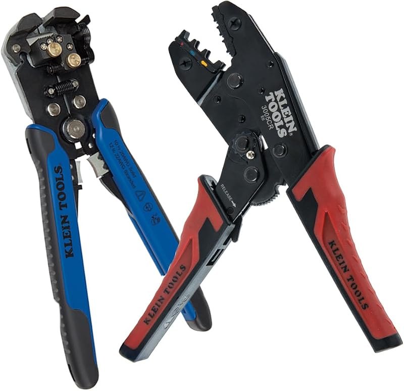 Klein Tools 80013 Klein Tools 80013 Wire Stripper/Ratcheting Crimper, Electrical Crimping Tool Kit with Automatic Wire