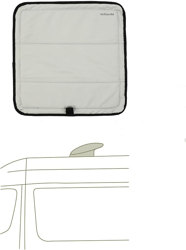VanEssential Magnetic Insulated Roof Vent Sun Cover for MaxxAir Fan, Fantastic Fan 16.5" x 16.5" (COOL GRAY) — best rv