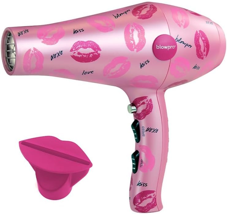 Blowpro KISS Pink Hair Dryer, Titanium Blow Dryer with Concentrator — cold shot hair dryer for cold shot hair dryer