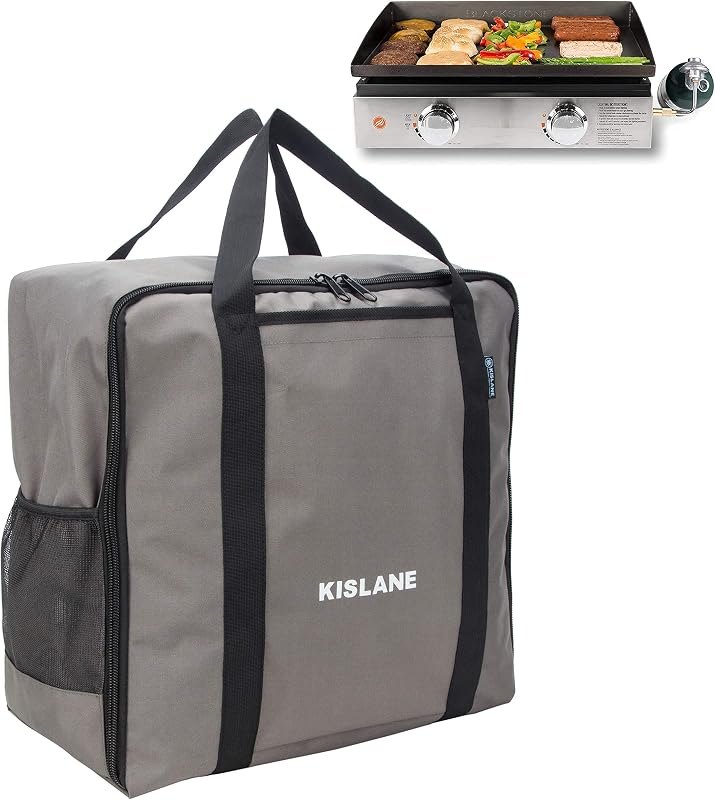 Griddle Carry Bag for Blackstone 17" Tabletop Griddle (Gray) — portable tabletop griddle for portable tabletop griddle