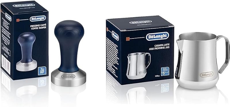 De'Longhi Stainless Steel Milk Frothing Pitcher, 12 ounce (350 ml), Barista Tool, Frother Jug for Espresso Machine