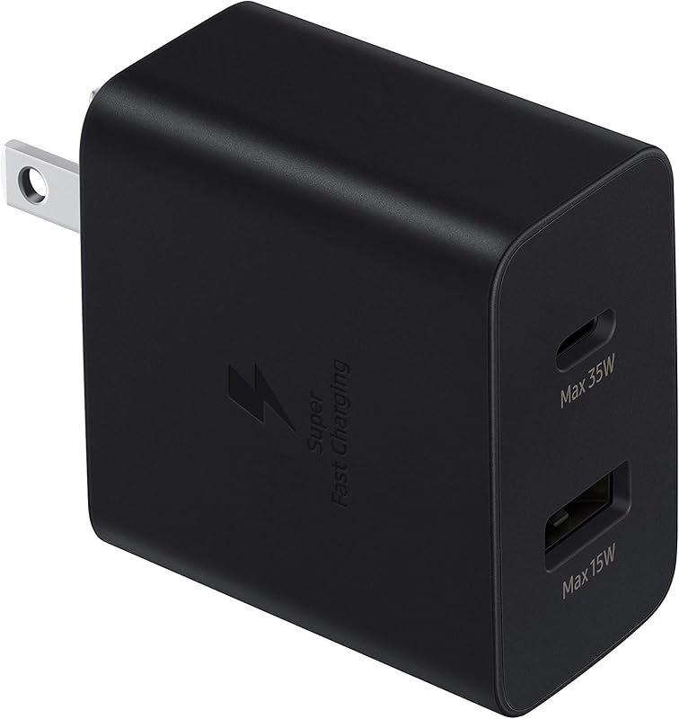 SAMSUNG 35W Dual Port Wall Charger USB C Adapter, Super Fast Charging Block for Galaxy Phones and Devices, Cable Not