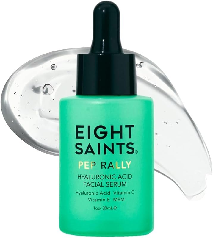 Eight Saints Skincare Pure Hyaluronic Acid Serum for Face Plumping, Vitamin C Face Serum with Vitamin E for Fine