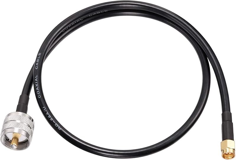 Superbat SMA to PL259 Adapter Cable SMA Male to UHF Male PL-259 Coax Jumper Cable (2ft RG58) for Handheld HAM & CB