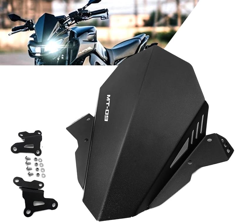 Motorcycle Windshield CNC Aluminum Windscreen Motorbike Deflector for MT09 MT-09 FZ09 FZ-09 2017 2018 2019 2020