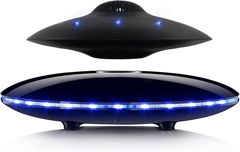 Magnetic Levitating Bluetooth Speaker, Levitating UFO Speakers with LED Lights, 360 Degree Rotation,Wireless Floating