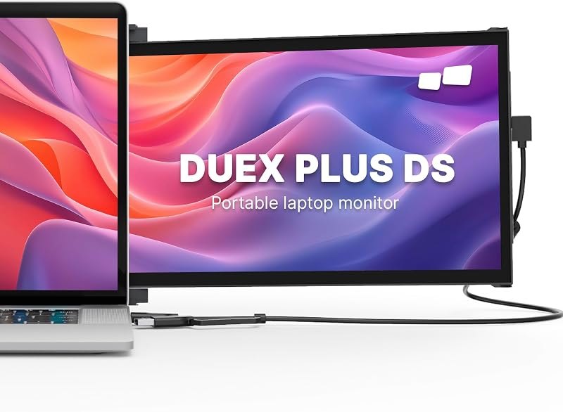 Portable Monitor for Laptops, New Mobile Pixels Duex Plus DS 13.3" Full HD IPS Dual Laptop Monitor, USB C/HDMI Plug