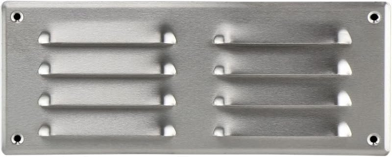 Stainless Steel Vent Cover 8x3 (Duct Opening) with Mesh - Wall and Ceiling Ventilation Register - Metal Air Grille -