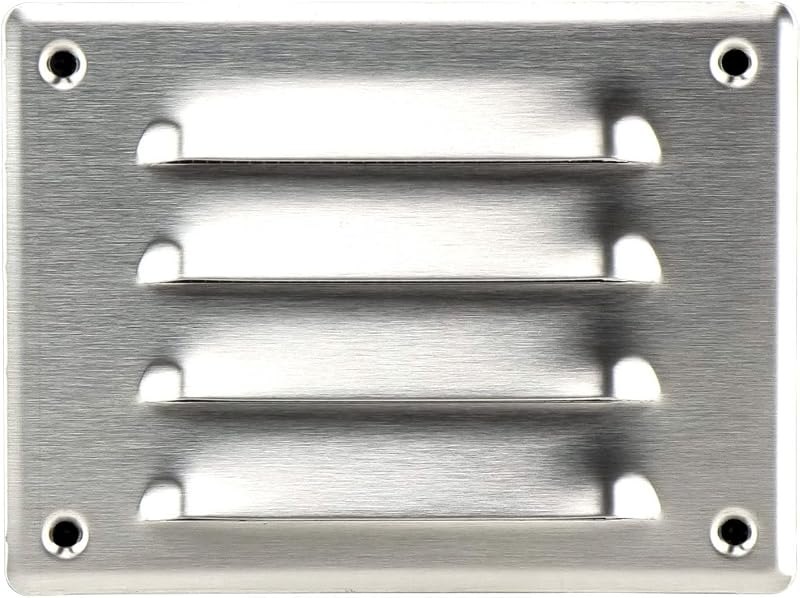 Stainless Steel Vent Cover 4x3 (Duct Opening) with Mesh - Wall and Ceiling Ventilation Register - Metal Air Grille -