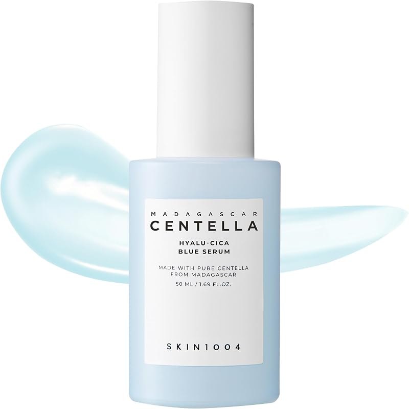 SKIN1004 Hyalu-Cica Blue Serum 1.69fl.oz, 50ml, Hydrating Face Serum with 5 Hyaluronic Acids & Madagascar Centella