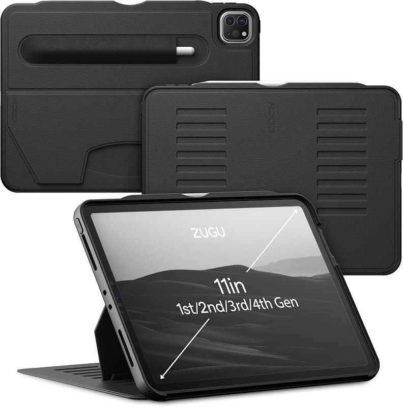 ZUGU CASE for iPad Pro 11 1st/2nd/3rd/4th Generation 2018/20/21/22 [Black] — pick for dateline nbc review tara