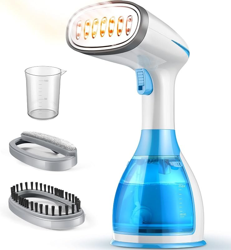 Steamer for Clothes, 15s Heat-Up Handheld Clothes Steamer with Dual Steam Holes, Strong Penetrating Steam, 1200W
