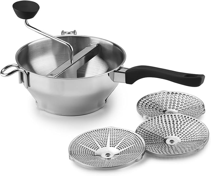 Cuisinart Stainless Steel Food Mill, 2.3 Qt, 3 Cutting Discs, CTG-00-FM2 — best homestead food mill for homestead food