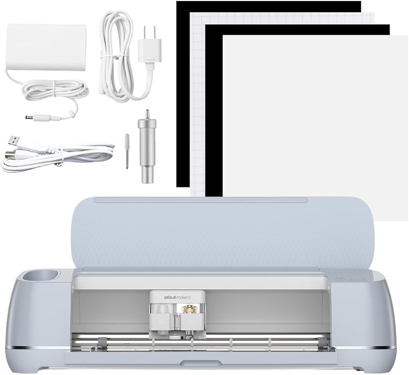 Cricut Maker 3 - Smart Cutting Machine, 2X Faster & 10X Force, Matless Cutting with Smart Materials, Cuts 300+