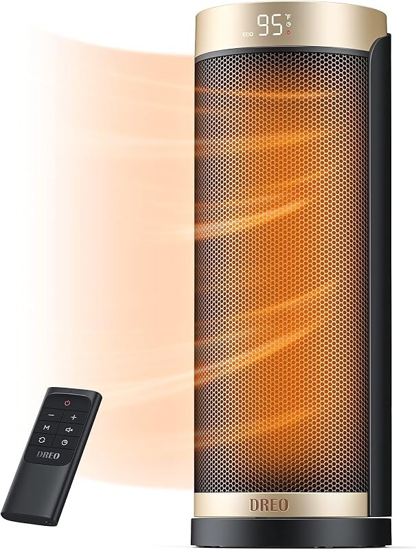 DREO Space Heaters for Indoor Use with Thermostat, 1500W Electric Heaters — tower space heater for tower space heater