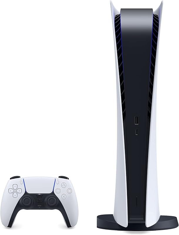 PS5 - Sony PlayStation 5 Digital Edition Gaming Console + Wireless Controller - 16GB GDDR6 RAM, 825GB SSD, 120Hz 8K