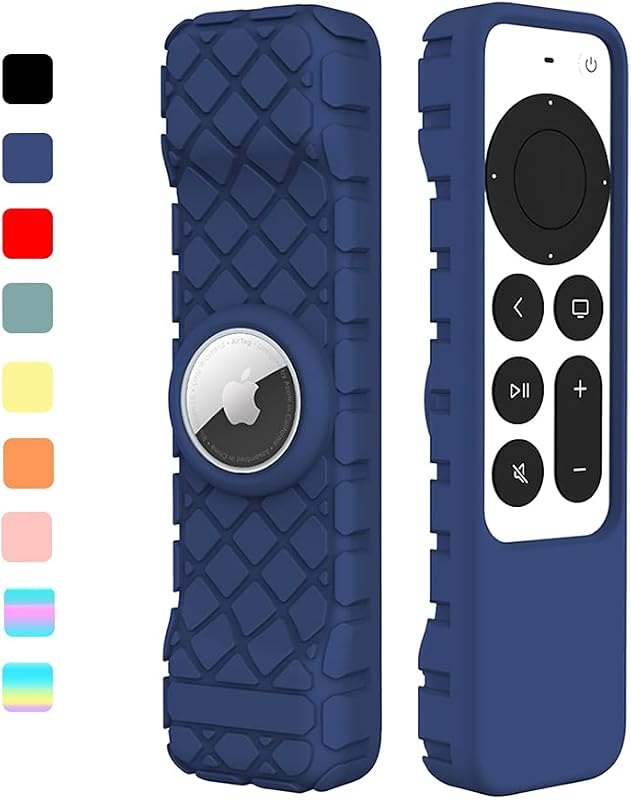 Remote Case for Apple Siri Remote 2021/2022 (2nd/3rd Gen), Anti-Lost Anti-Slip Durable Silicon Shockproof Rubber Cover