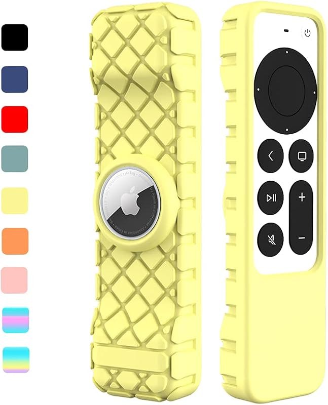 Remote Case for Apple Siri Remote 2021/2022 (2nd/3rd Gen), Anti-Lost Anti-Slip Durable Silicon Shockproof Rubber Cover