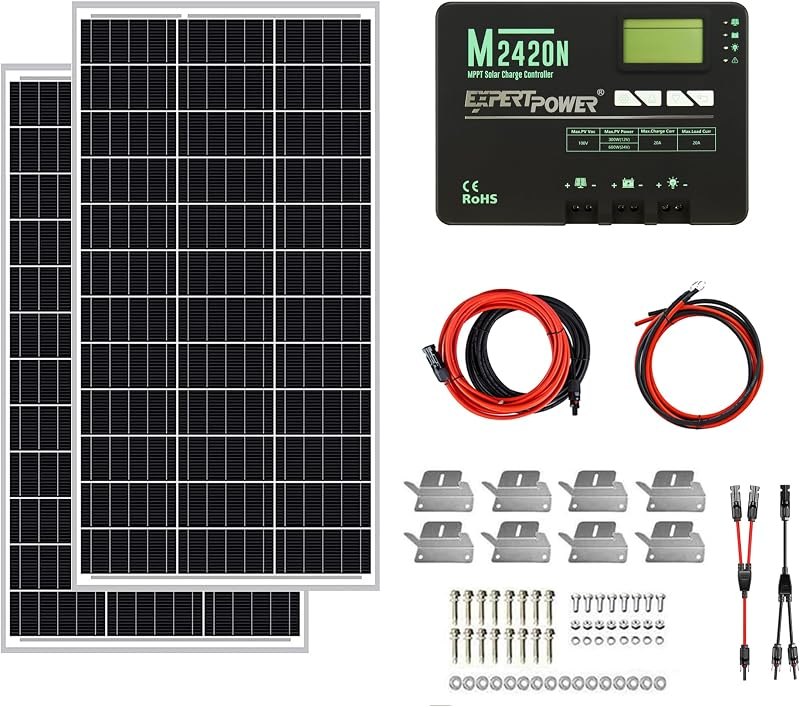 ExpertPower 200W 12V Solar Power Kit — off grid solar kit for off grid solar kit
