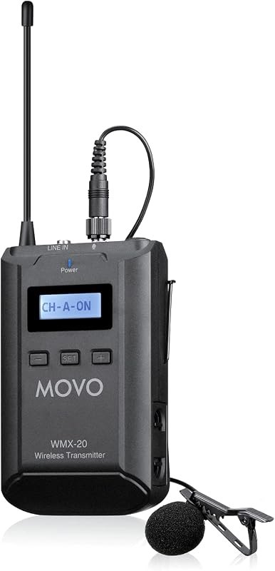 WMX-20-TX Omnidirectional Wireless Lavalier Microphone and Transmitter - Lapel Mic for WMX-20 UHF Wireless Microphone