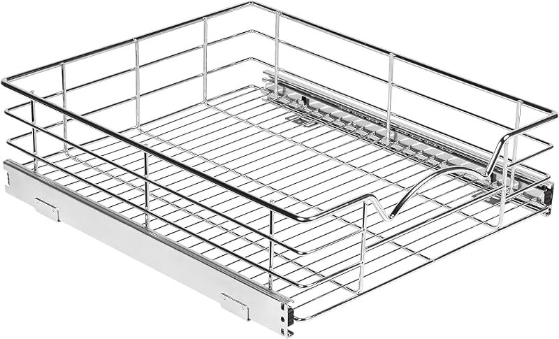 HOLDN’ STORAGE Pull Out Cabinet Organizer, Pantry Drawer, 17"W x 21"D x 5"H — under sink pull out for under sink pull